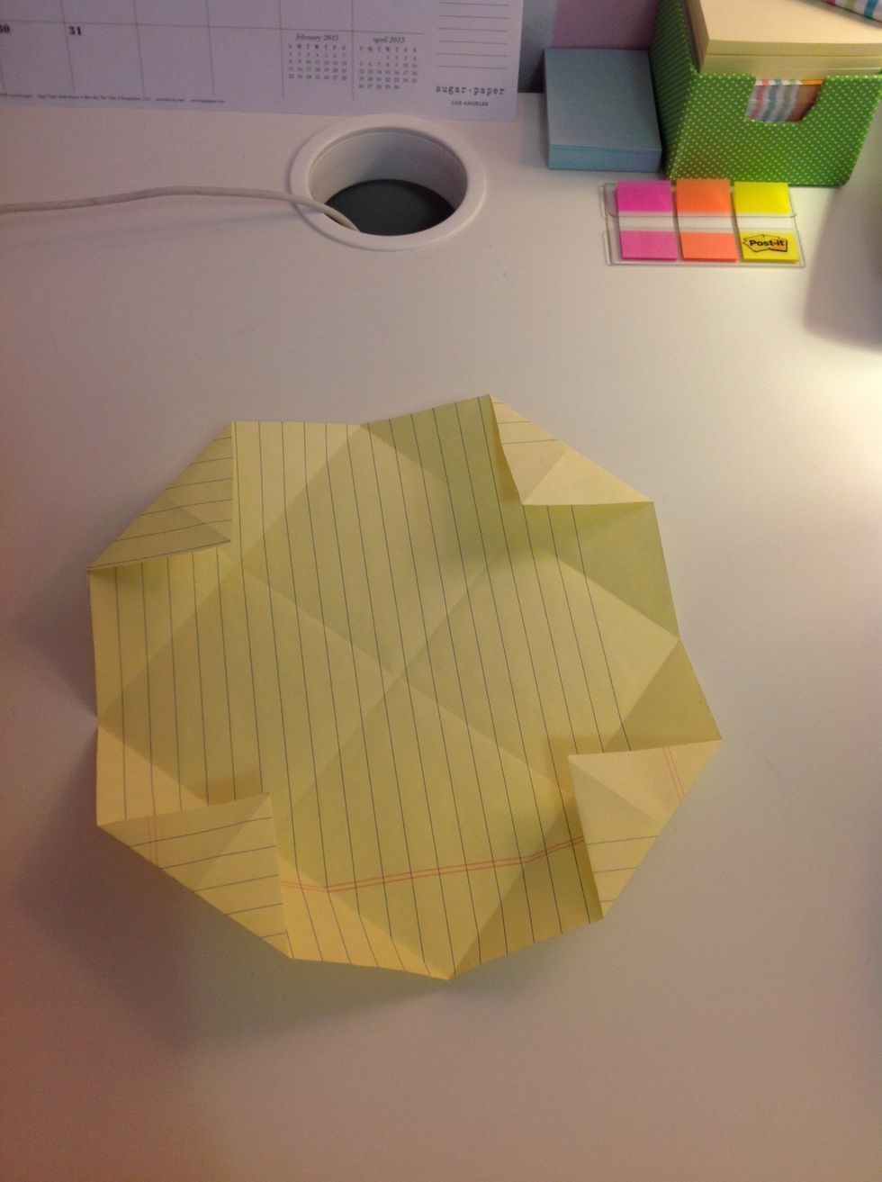 Fold the miniature corners in.