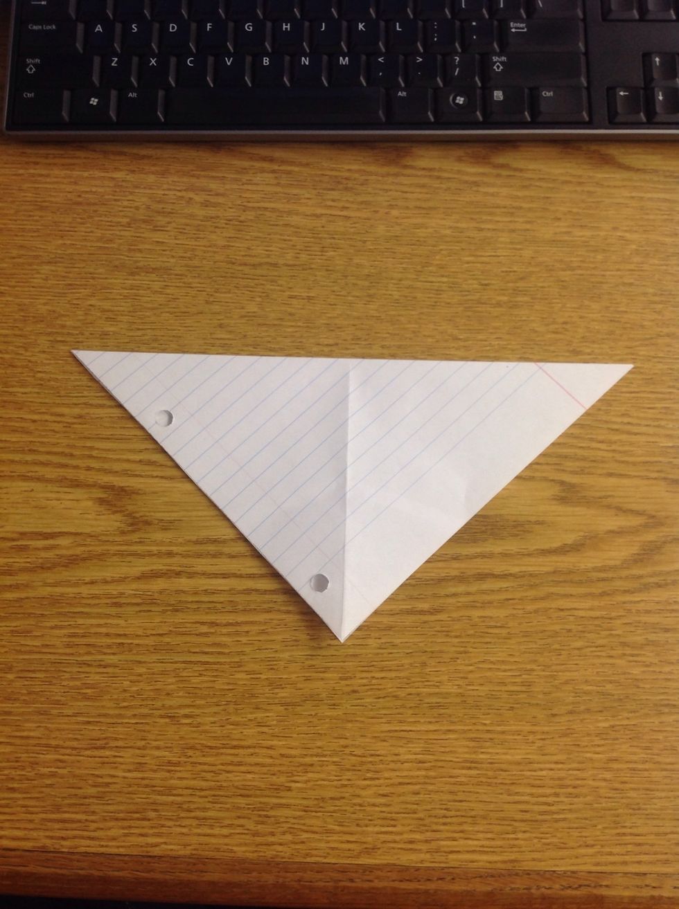 Fold the north corner down, and crease.