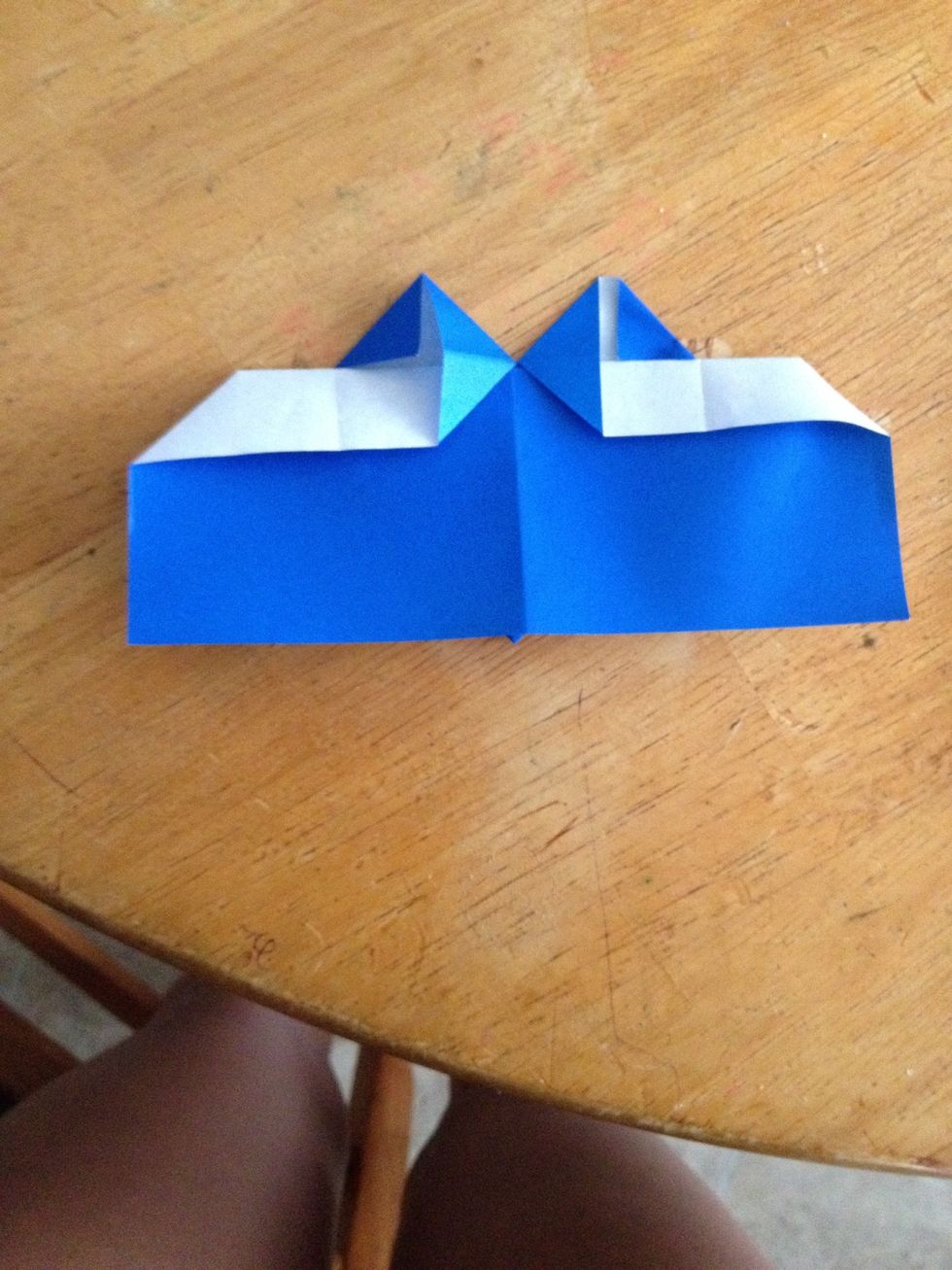 Fold the other part over.