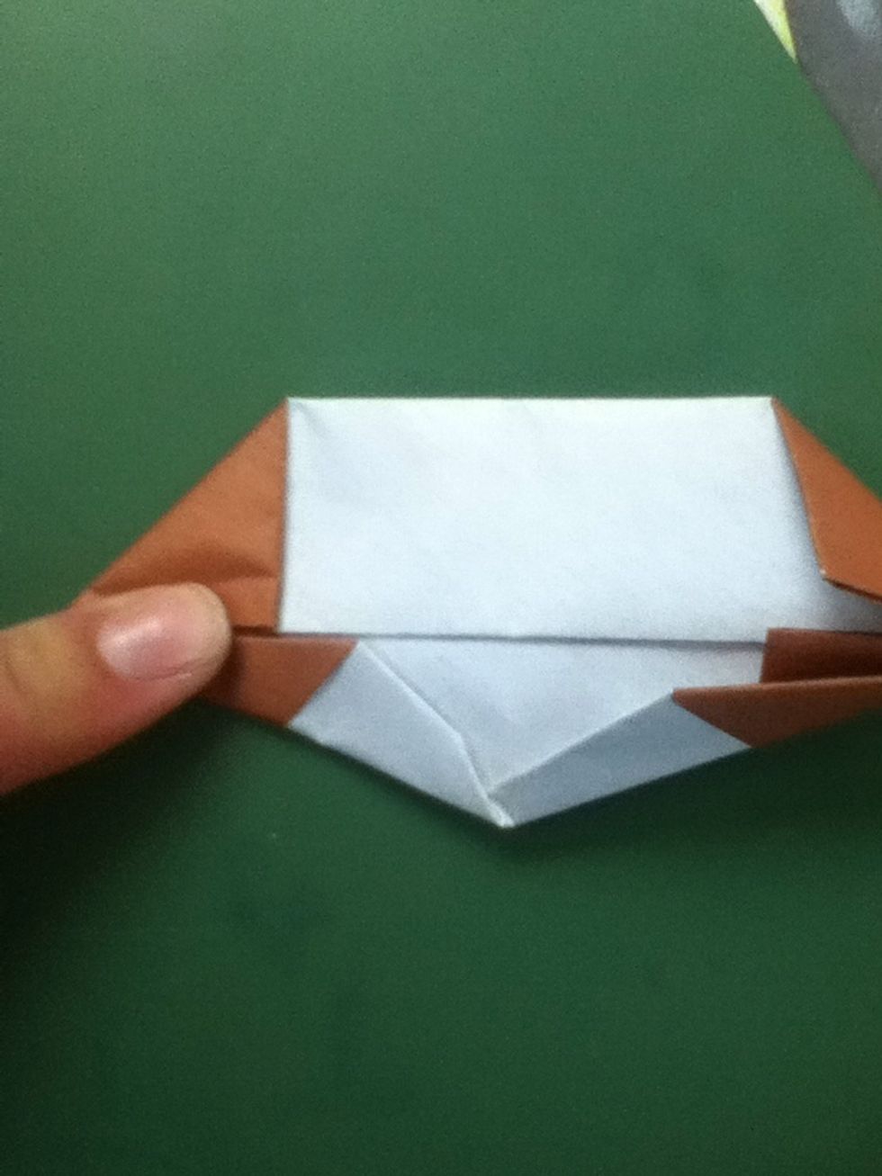 Fold the other side like the previous; these folds will slightly overlap
