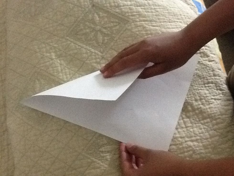 Fold the paper as shown above