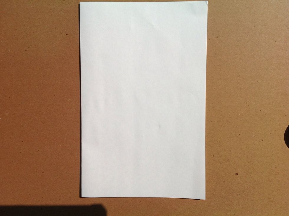 Fold the paper in half from left to right. This is also known as a book fold. Make sure you crease your folds by running your thumb over them so that the folds lie flat.