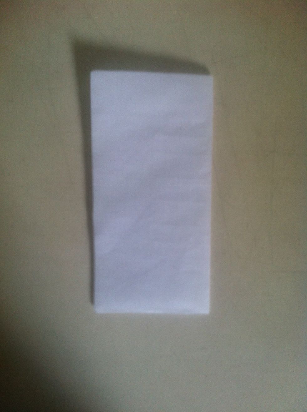 Fold the paper towards the middle in half Both ways .
