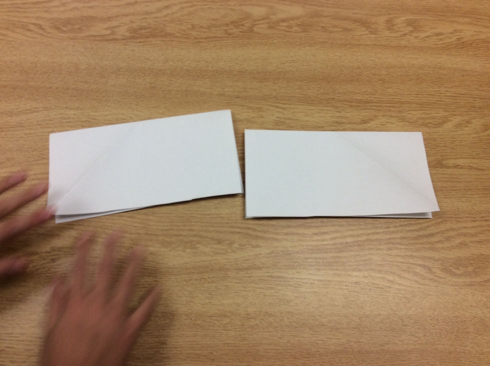 Fold the papers into a rectangle