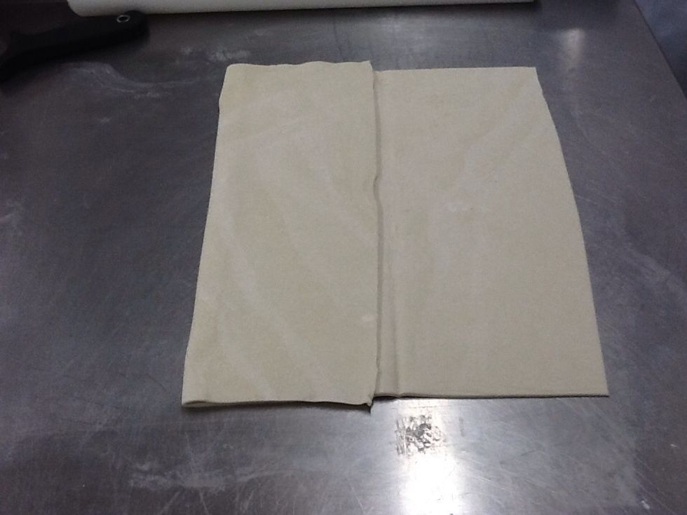 Fold the pastry to mark out even squares.