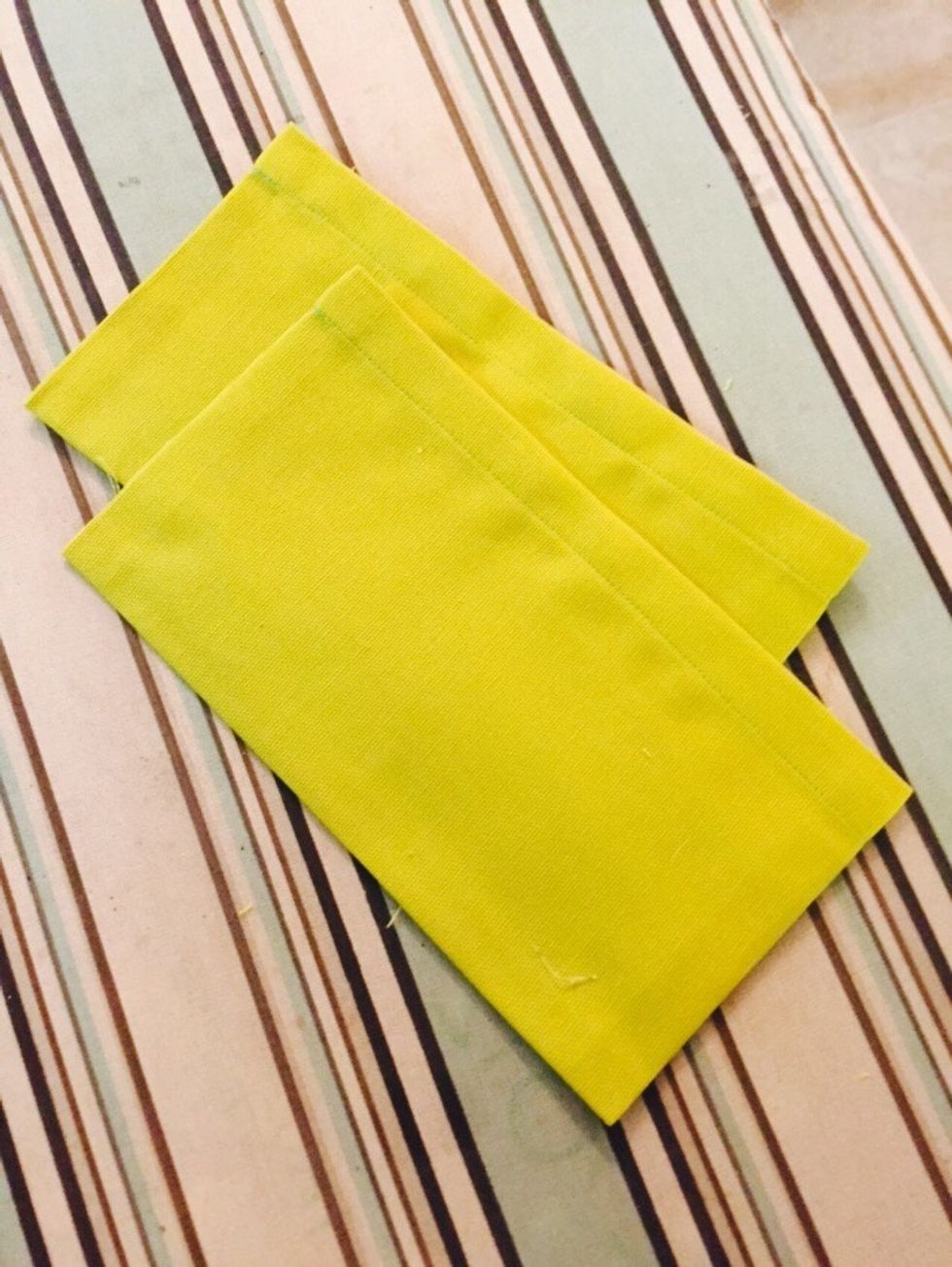 Fold the rest of the edges in about a 1/4 to 1/2 an inch and press down.