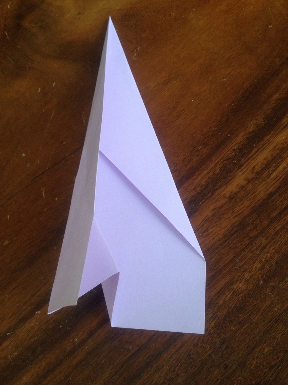 Fold the right bottom corner inward