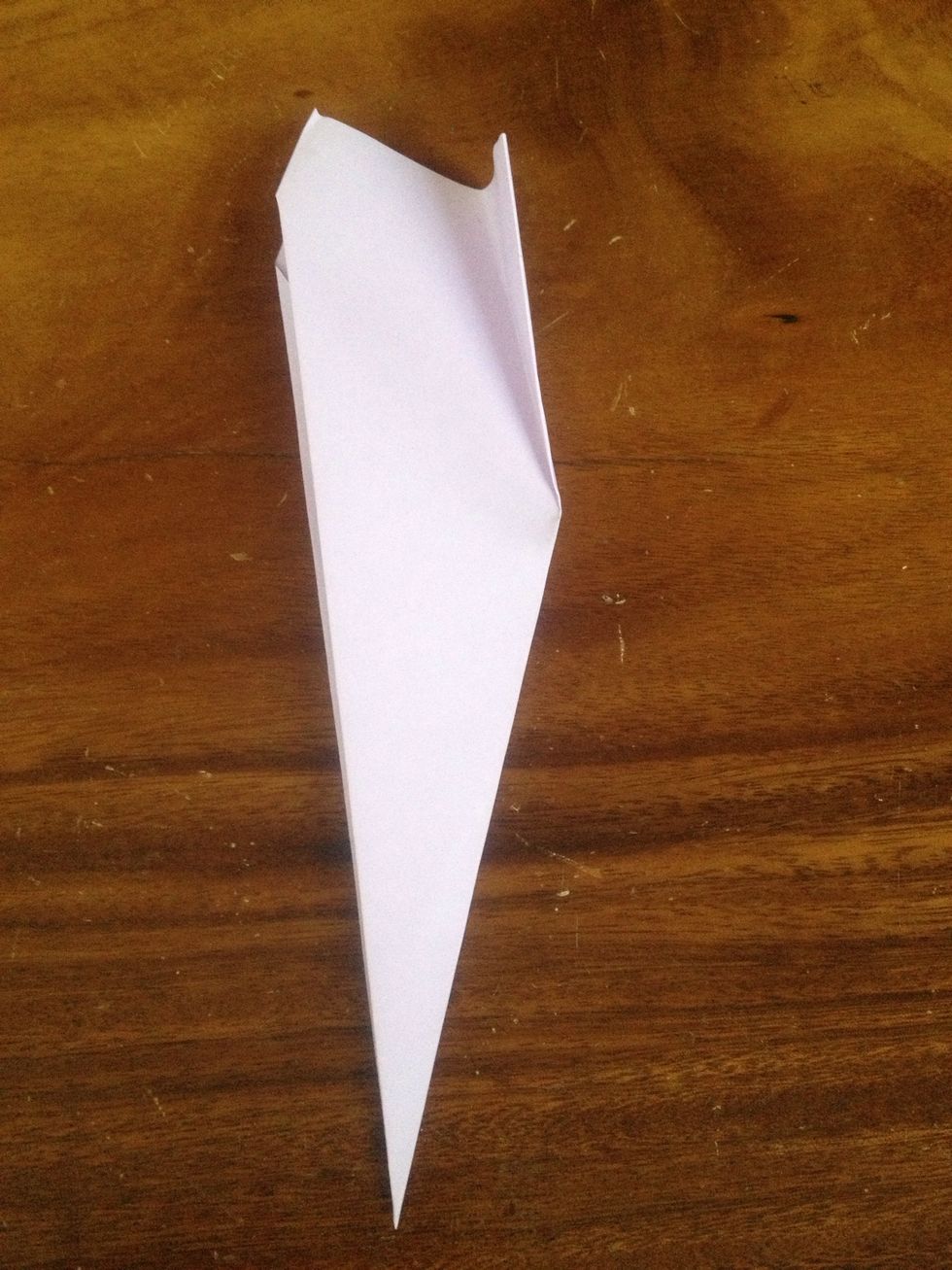 Fold the right bottom corner upward to make a crease and fold back