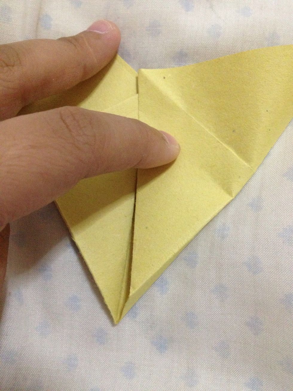 Fold the right corner to this edge.