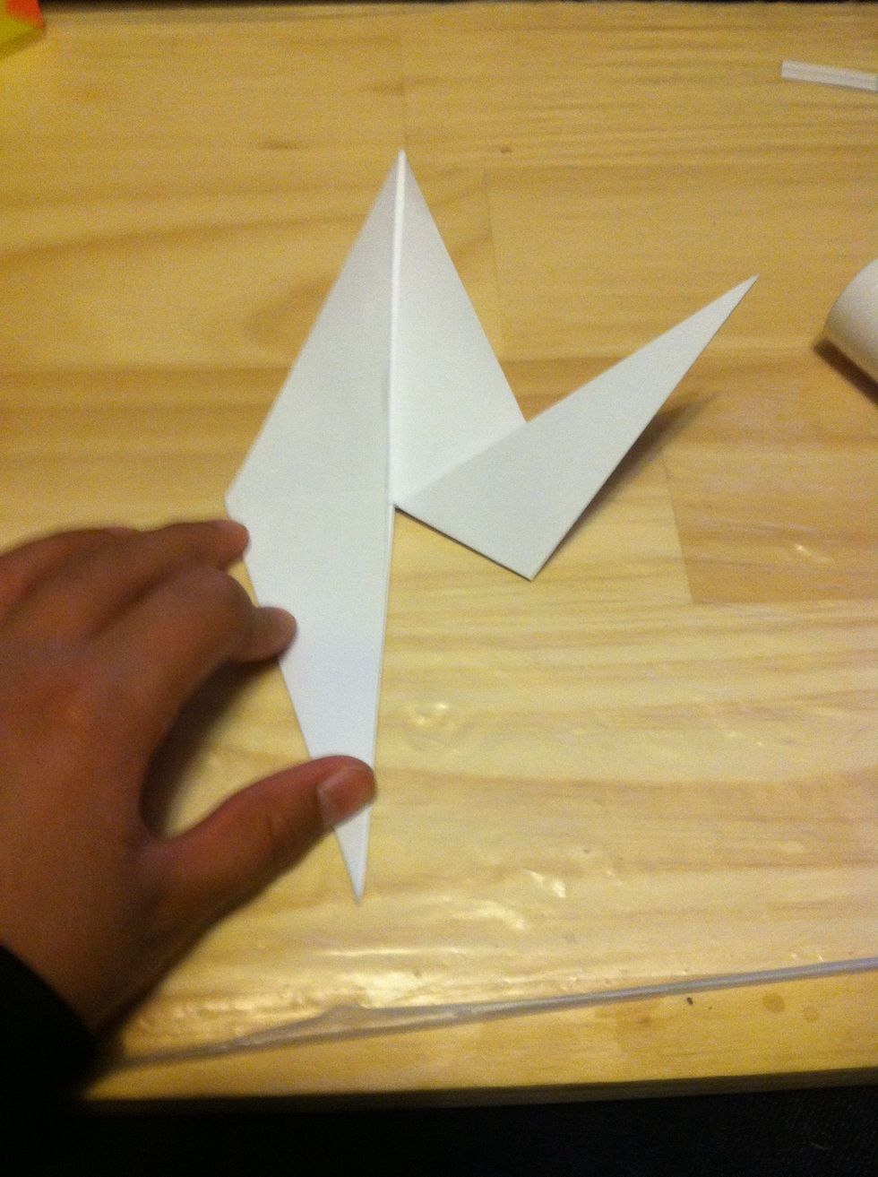 Fold the right "leg" to the right!