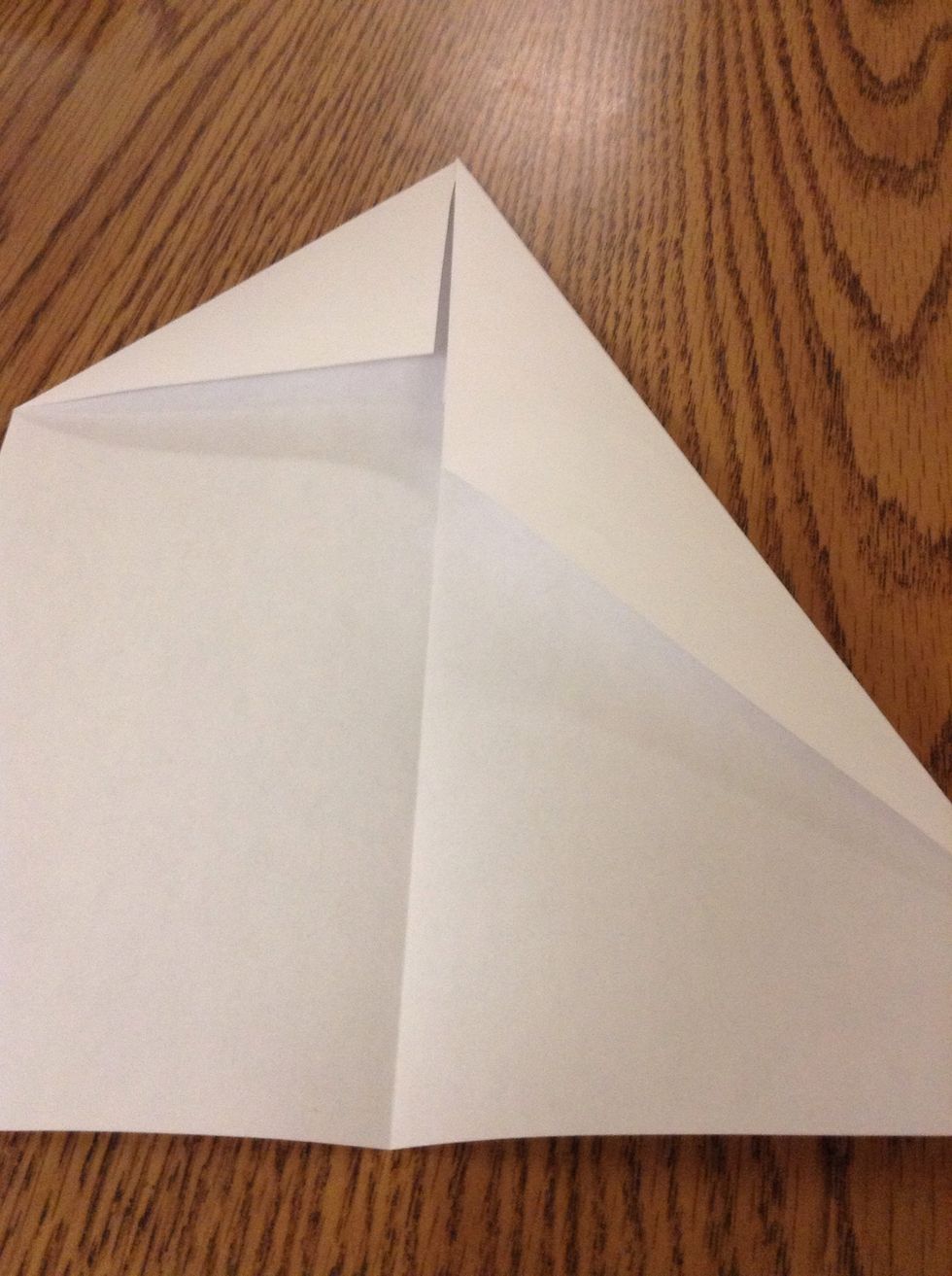 Fold the right side again creating an isoceles triangle