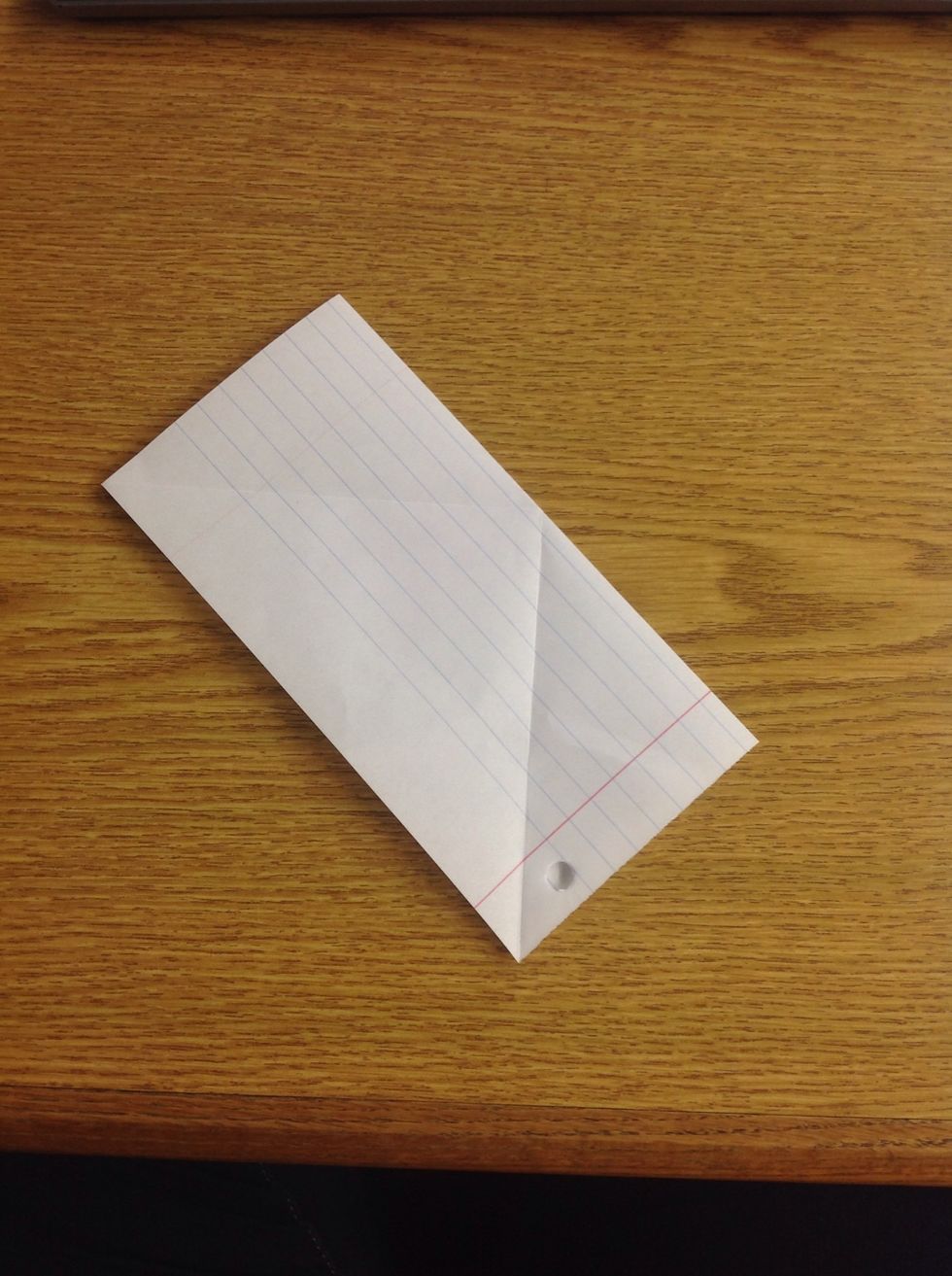 Fold the right side over onto the left.