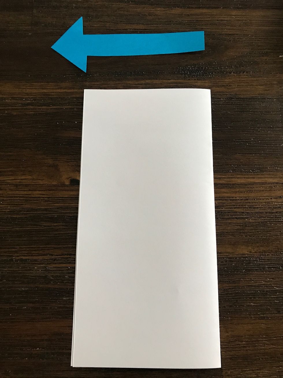 Fold the right side over the left side.