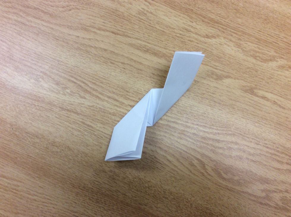 Fold the right side up and left side down