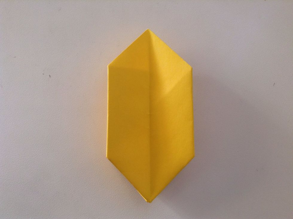 Fold the same sides together to look like the picture.