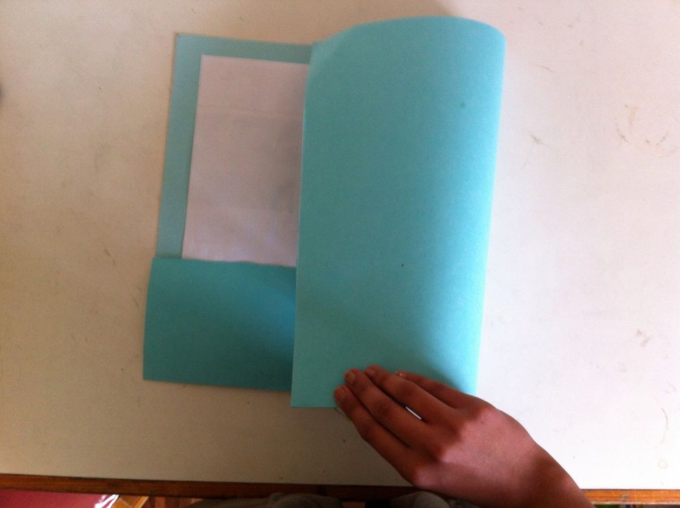 Fold the sheet in half.