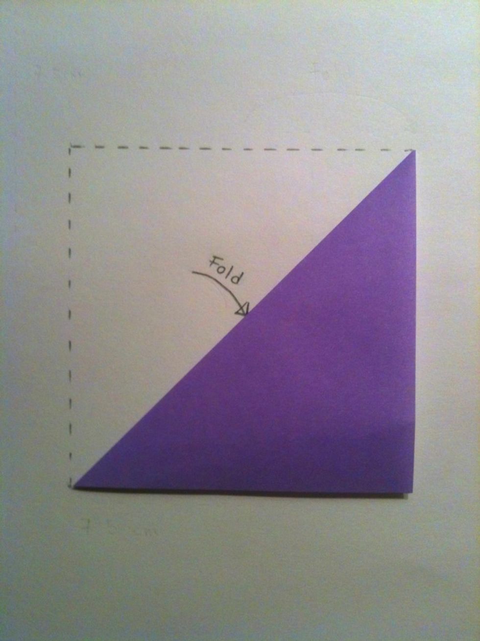 Fold the sheet into a triangle