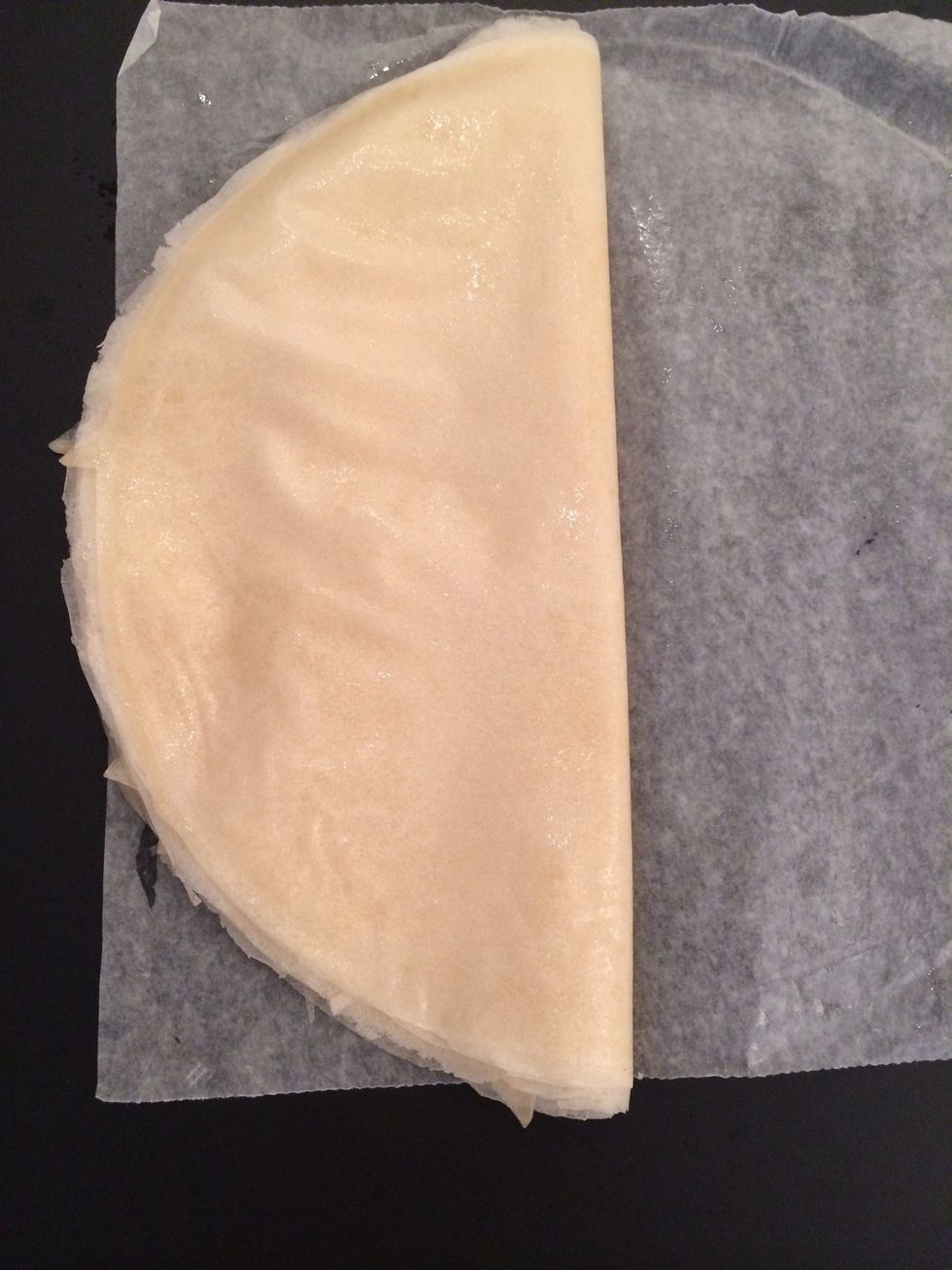 Fold the sheets in half