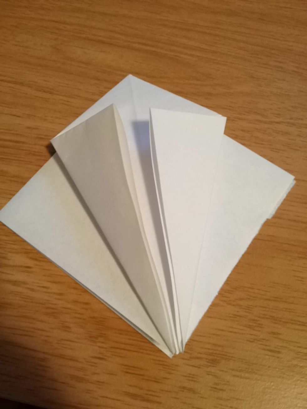 Fold the sides into the middle.  Fold the top down to form a crease.