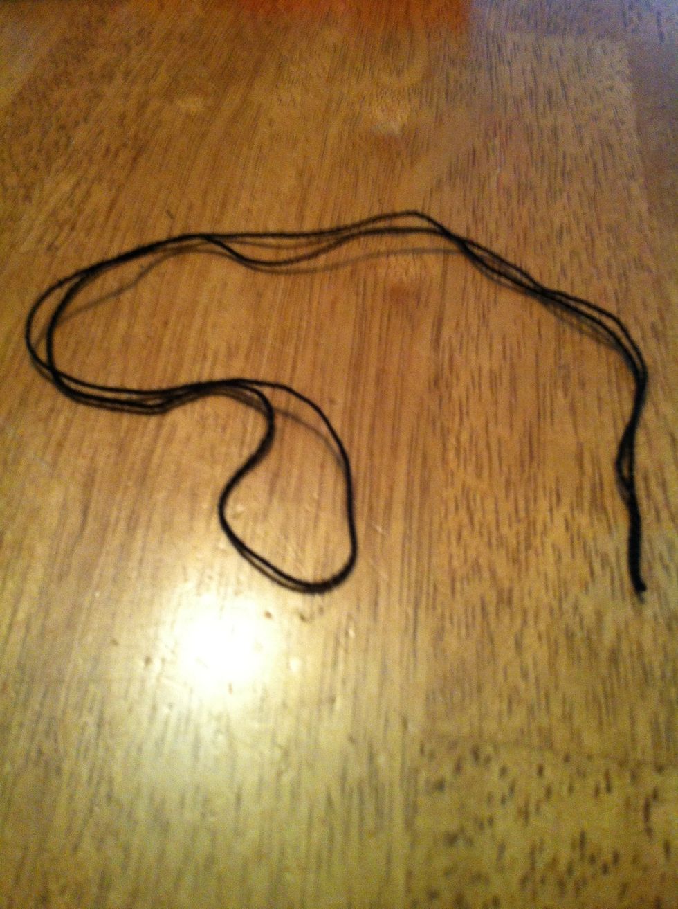 Fold the string in half