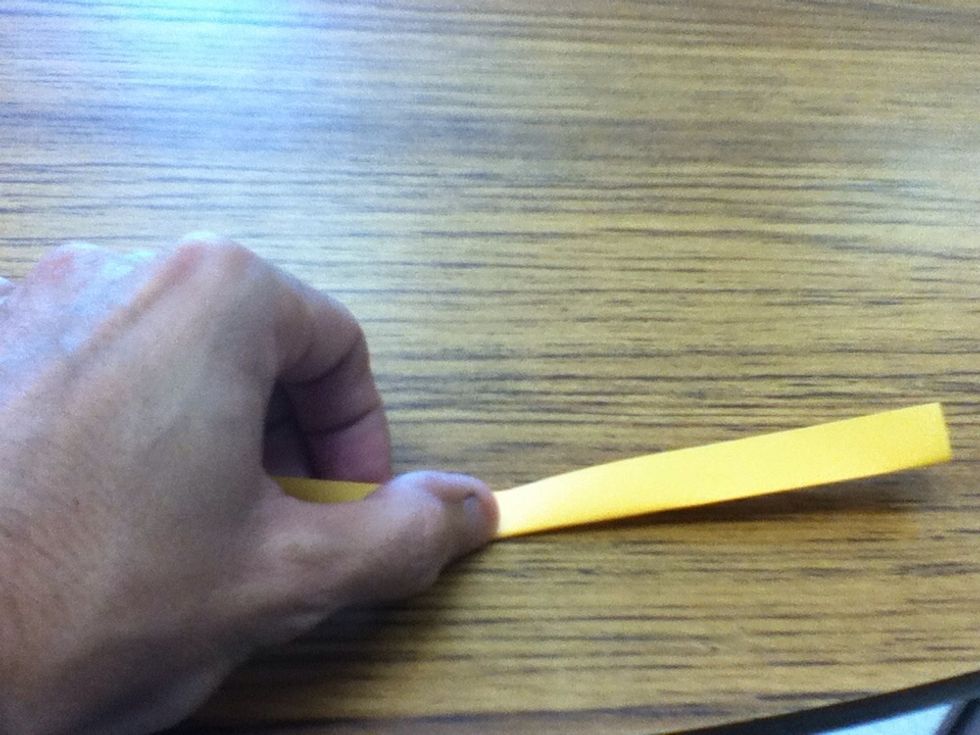 Fold the strip in half, lengthwise