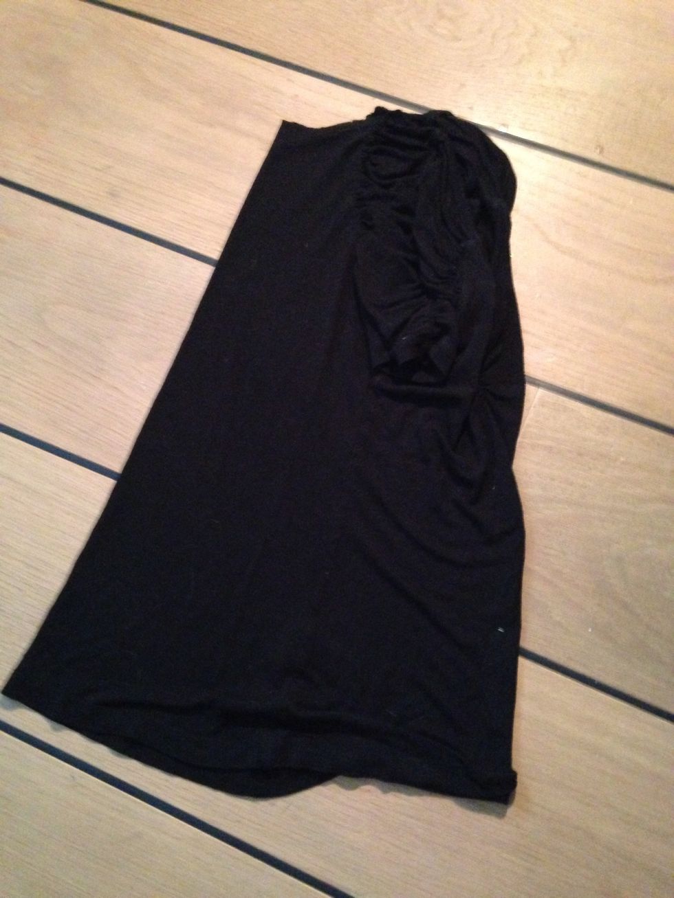 Fold the t-shirt but make sure that only the back is folded.