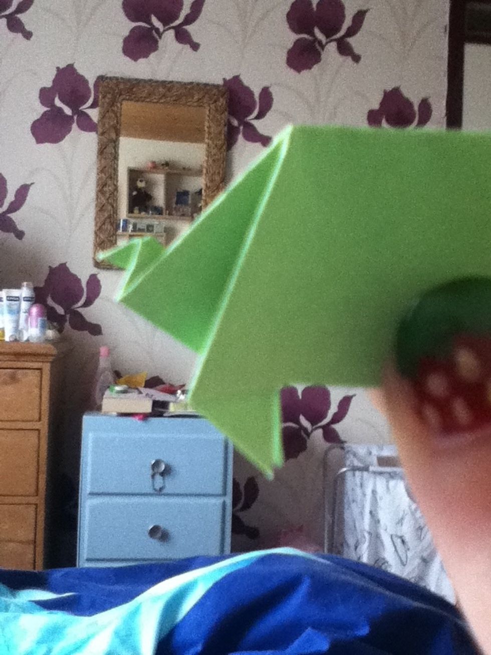 Fold the tip out again.