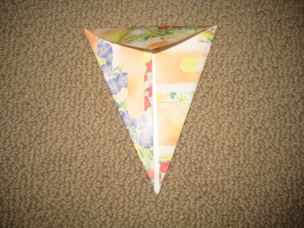 Fold the top down so no white is showing.