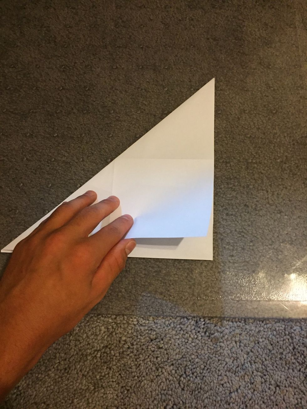 Fold the top left corner down to the bottom right