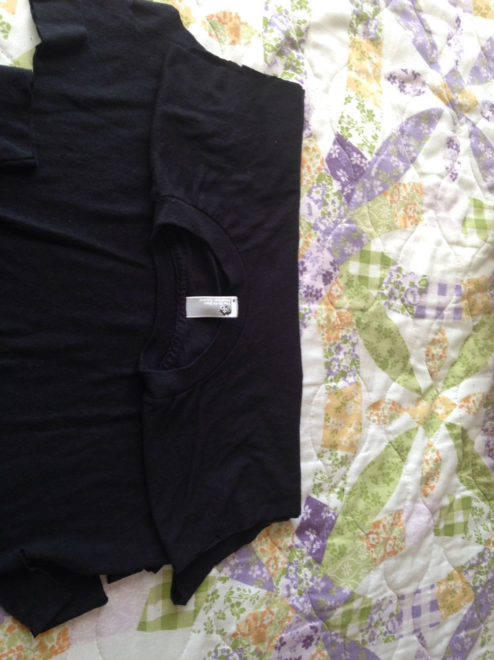 Fold the top of the shirt back.
