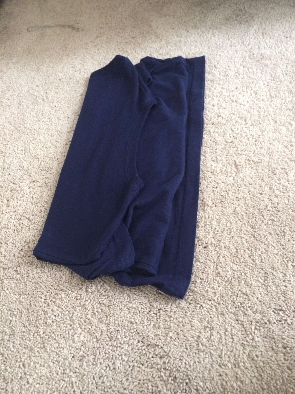Fold the top part halfway over