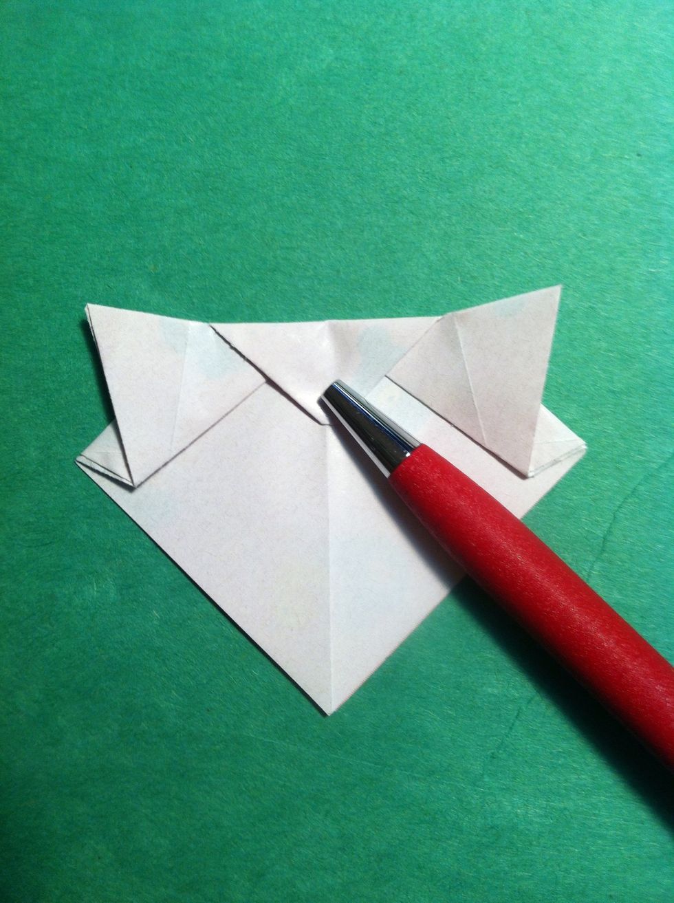 Fold the top point down.