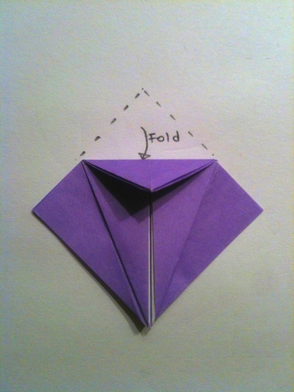 Fold the top tip down.