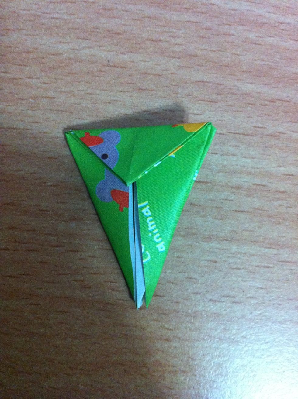 Fold the top triangle down