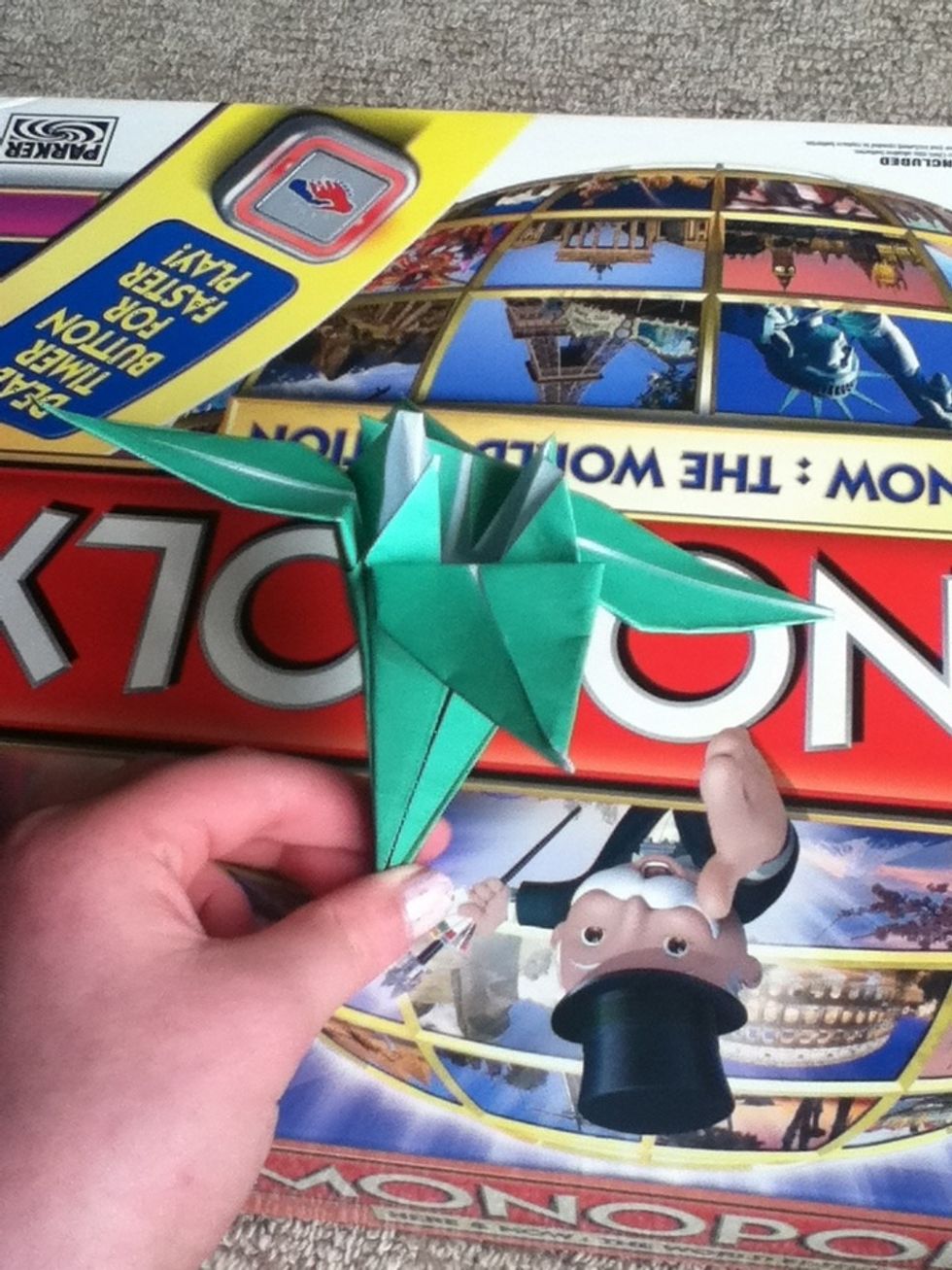 Fold the tops out to form the petals.