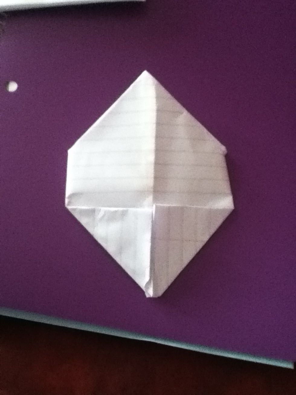 Fold the two bottom corner up towards the middle.