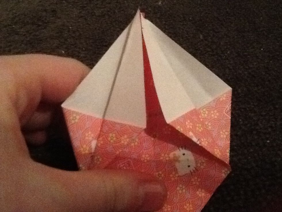 Fold the two sides into the middle like previous