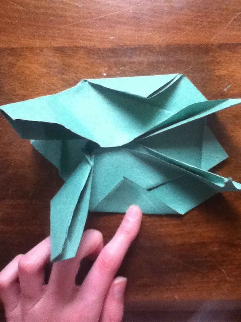 Fold the two sides inwards.