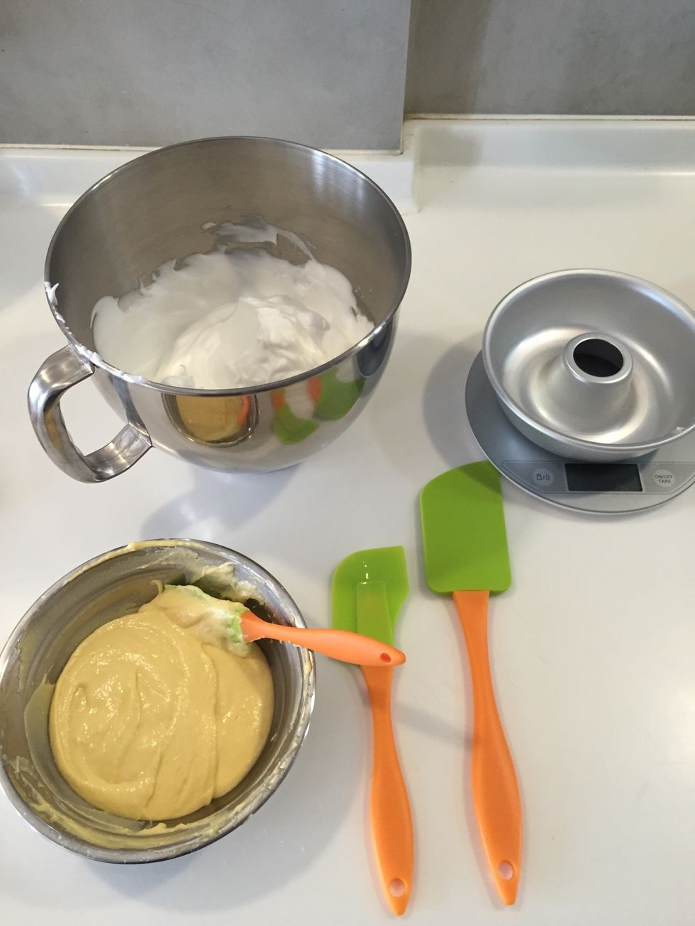 Fold the white in in 3 batch.