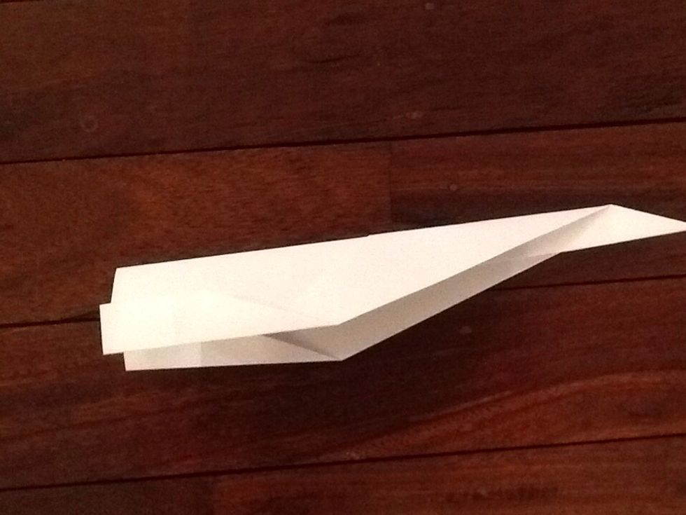 Fold the wings at the end down a little.