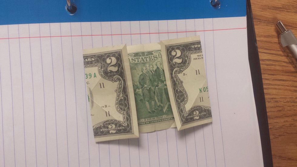 Fold the x in half on both sides