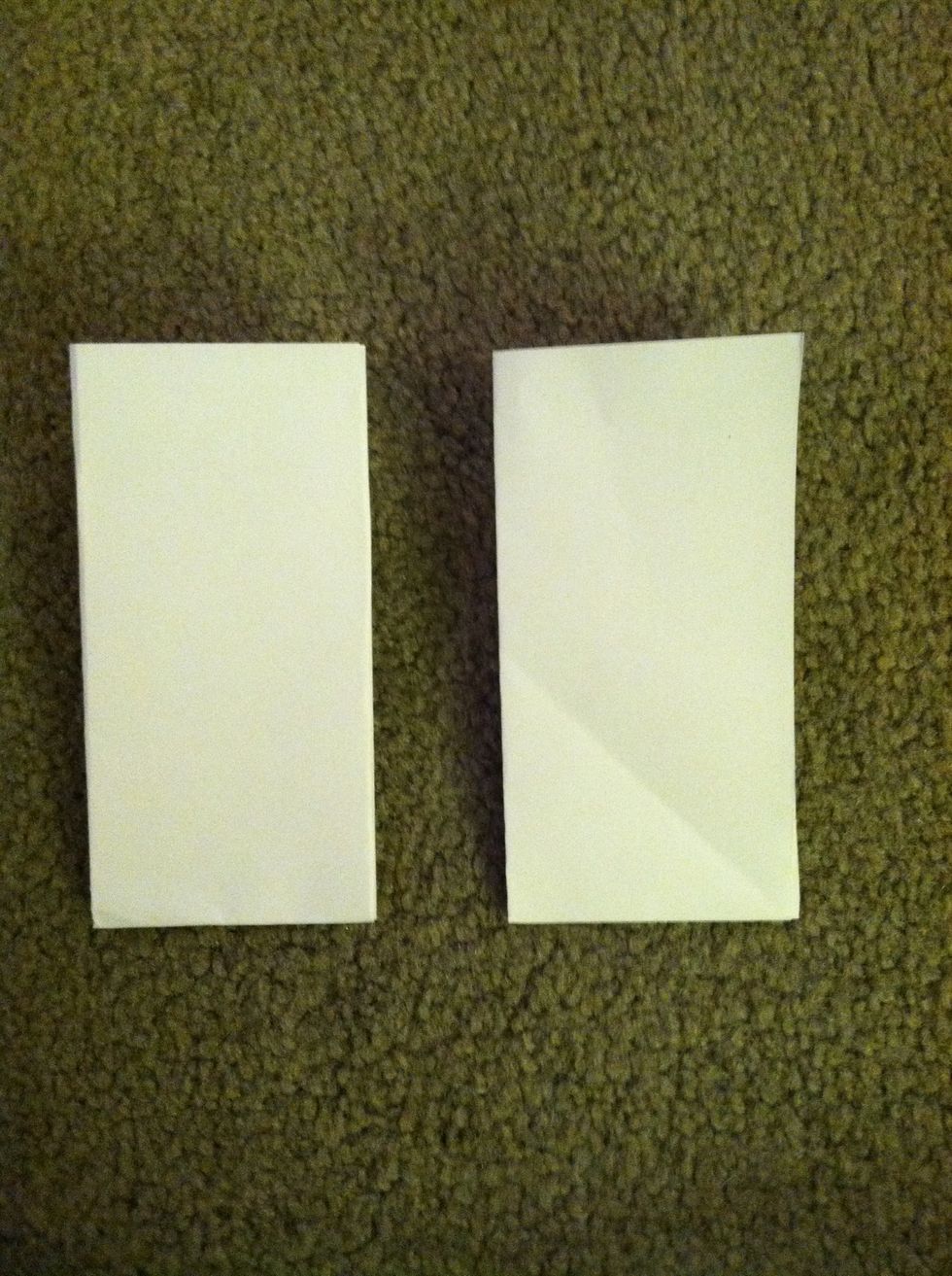 Fold them in half again.