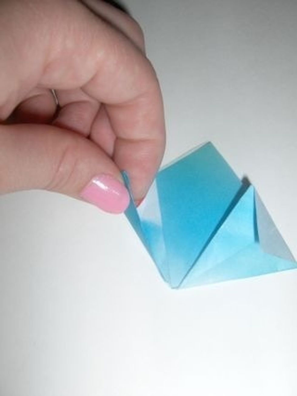 Fold these flaps in half as shown.