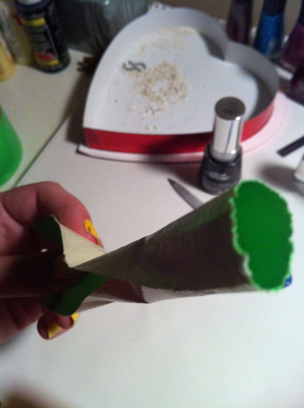 Fold this strip horizontally into 1/3s. This doesn't have to be perfect by any means.