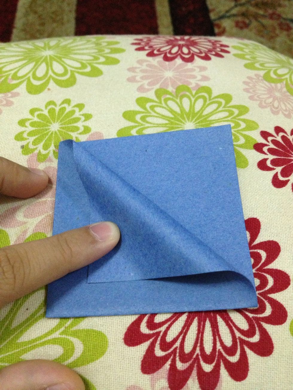Fold this upper layer down.