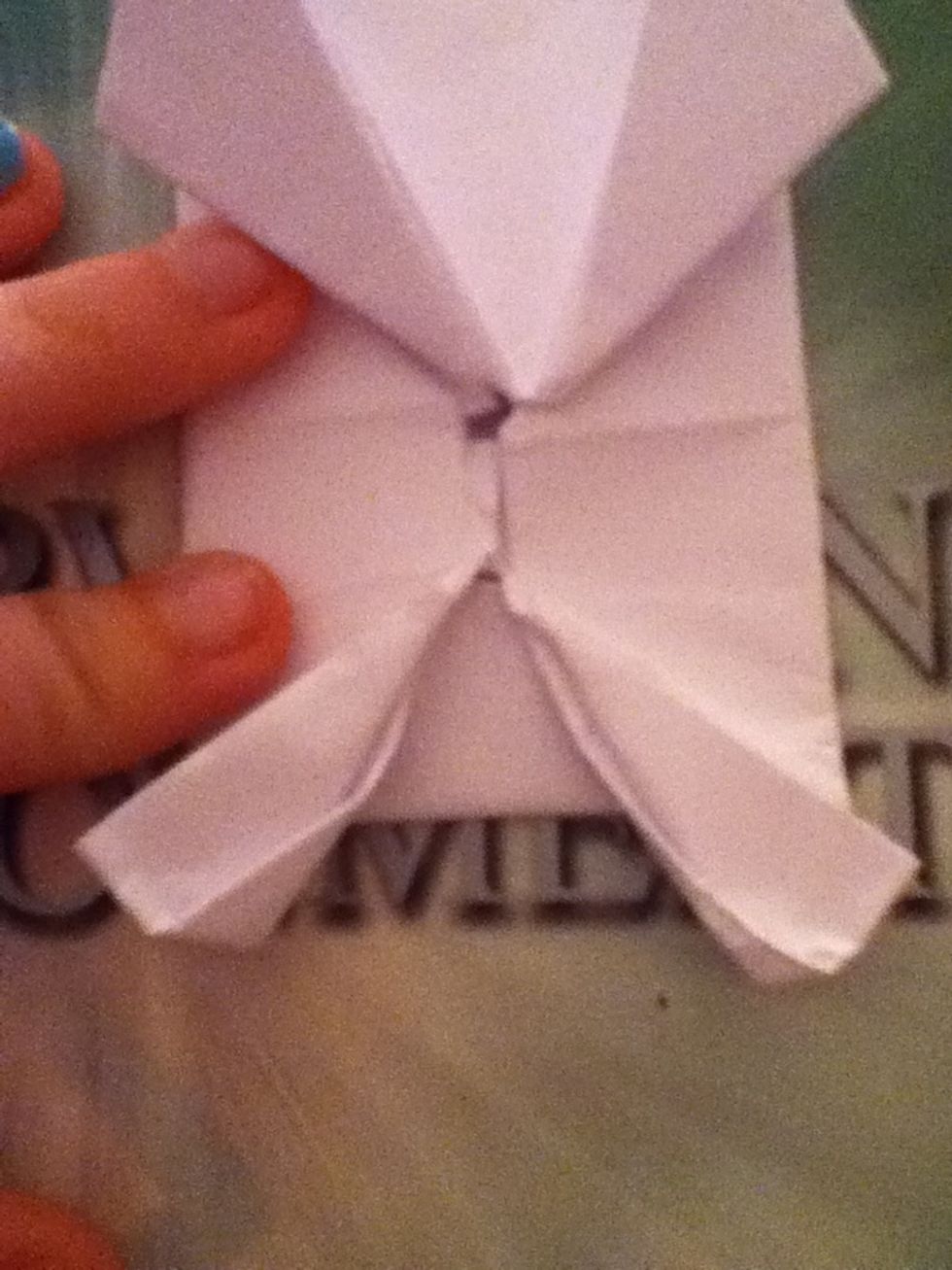 Fold those bottom flap bits in half to make the hind legs