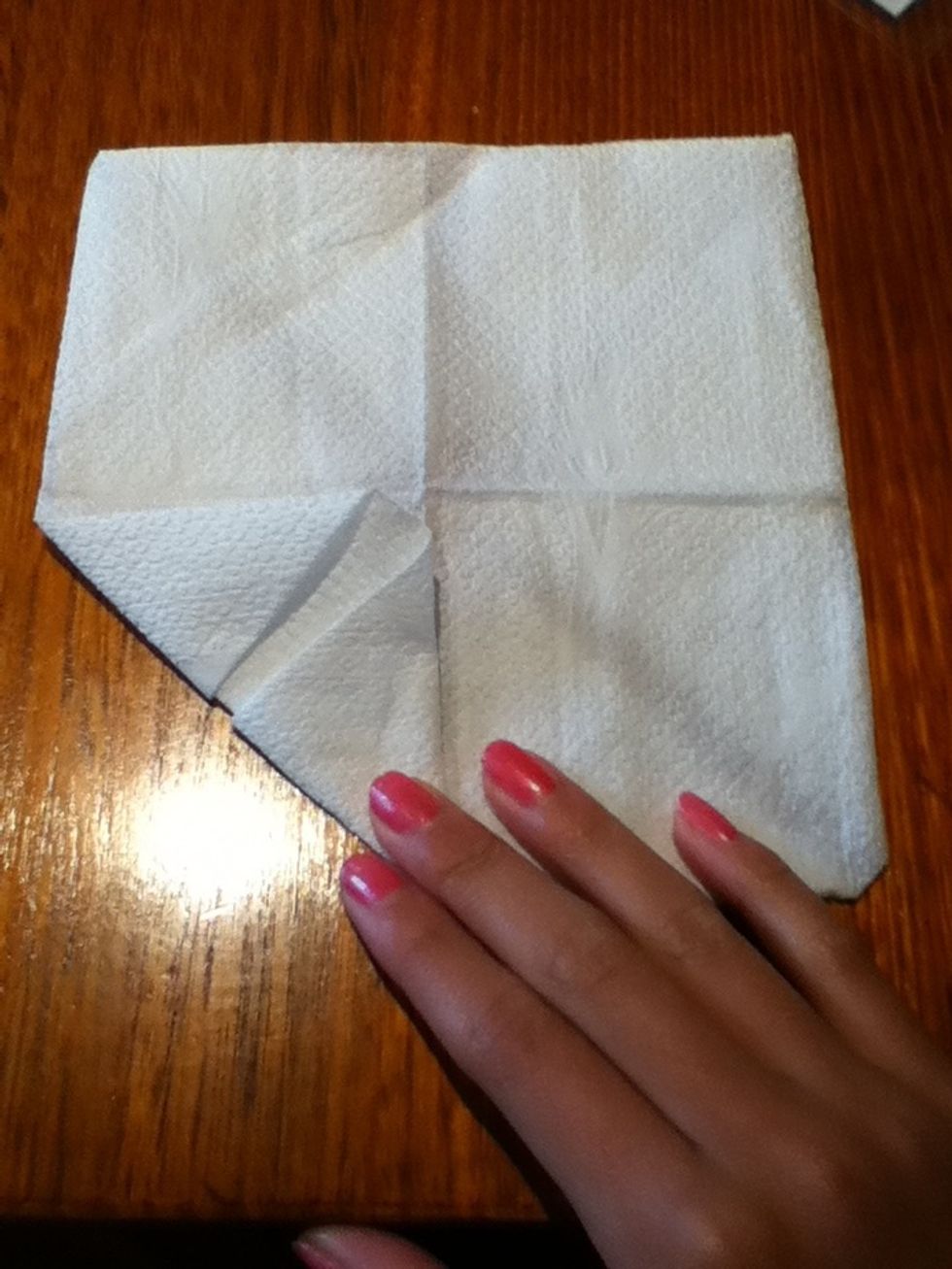 Fold THOSE corners in.