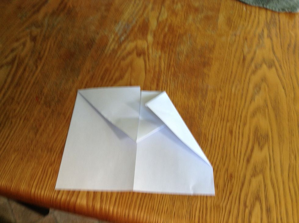 Fold top corner to the pinch mark