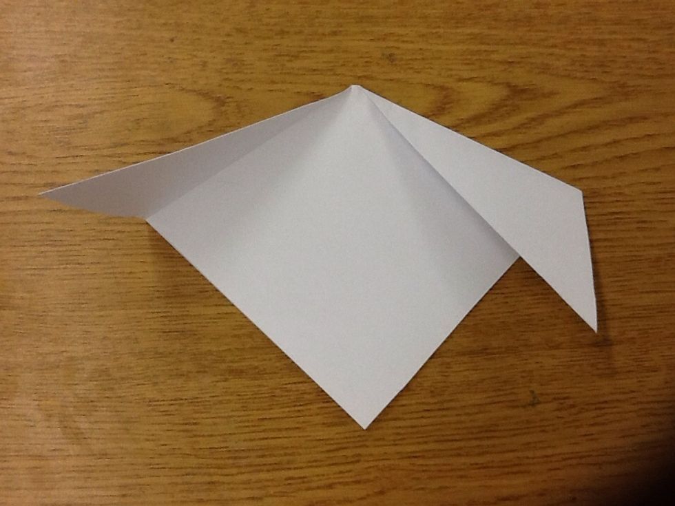 Fold top corners down for the ears.