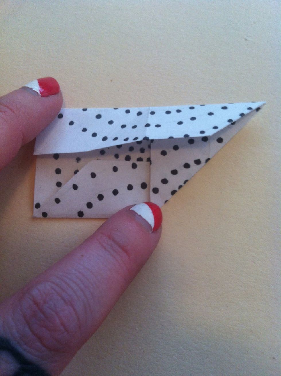 Fold top edge back down.